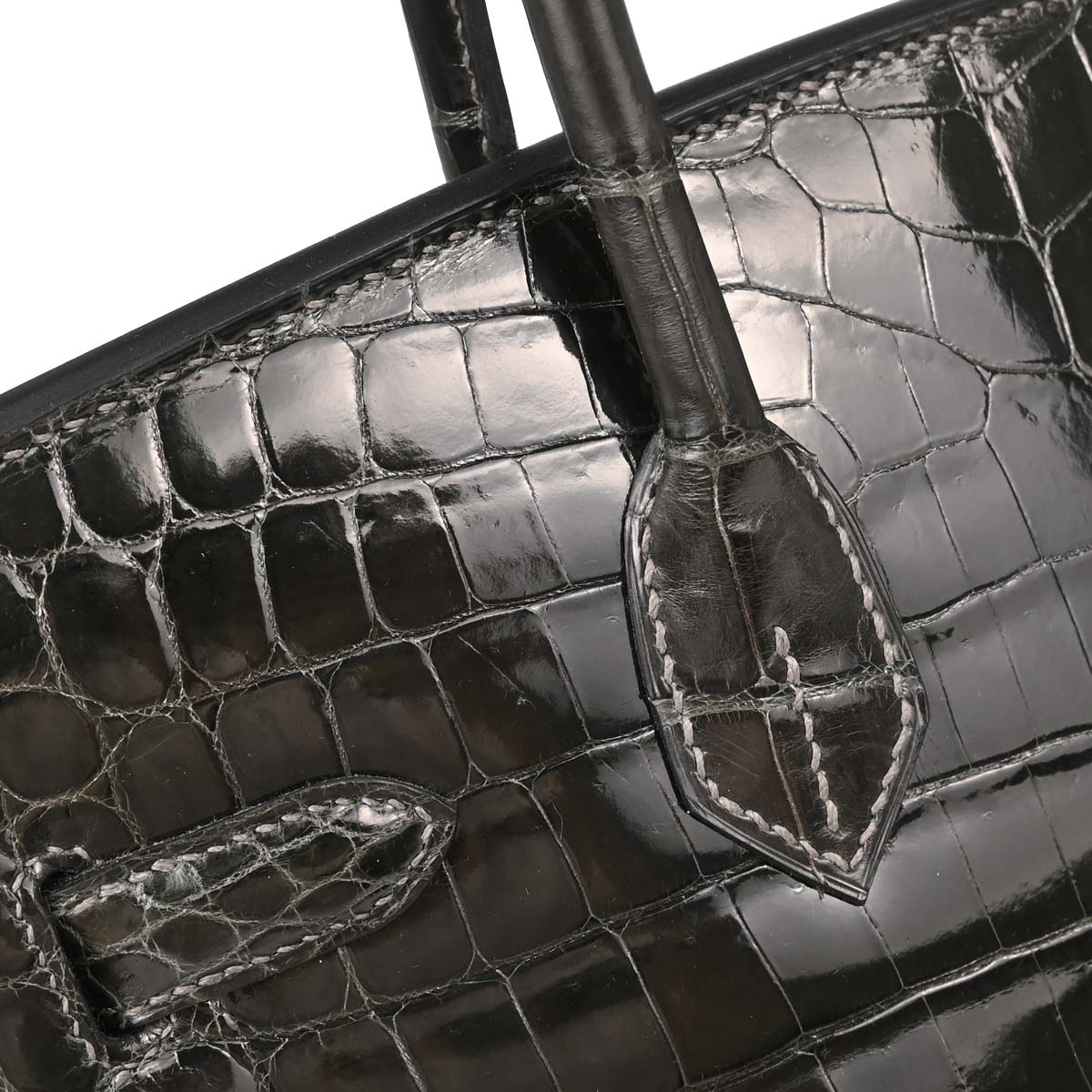 Hermes * Gris Fonce Niloticus Birkin 30 Handbag