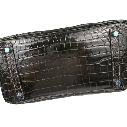 Hermes * Gris Fonce Niloticus Birkin 30 Handbag