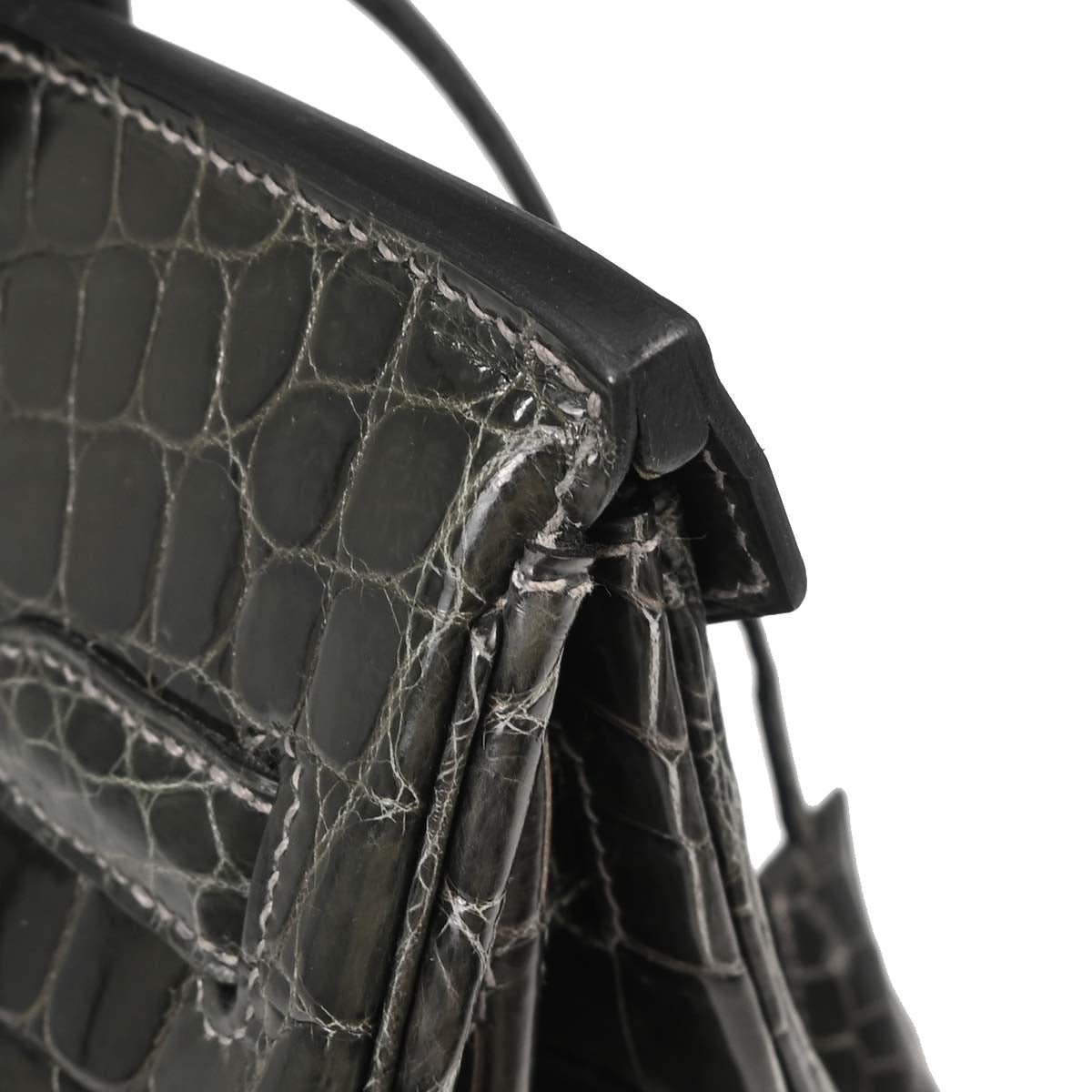 Hermes * Gris Fonce Niloticus Birkin 30 Handbag