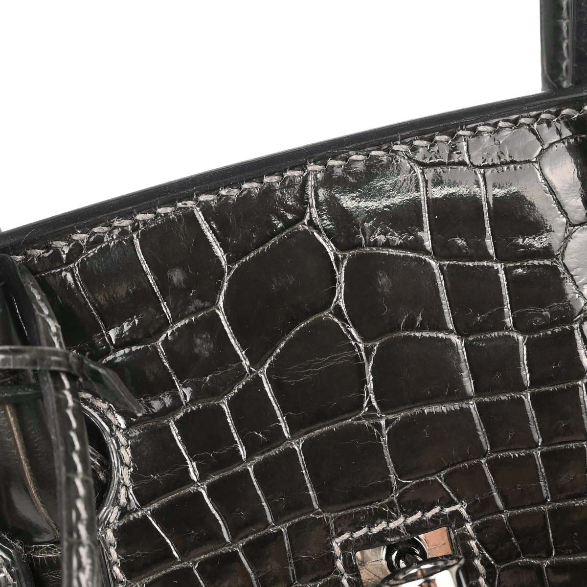 Hermes * Gris Fonce Niloticus Birkin 30 Handbag