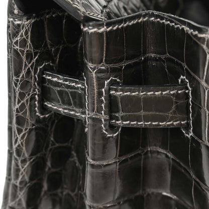 Hermes * Gris Fonce Niloticus Birkin 30 Handbag