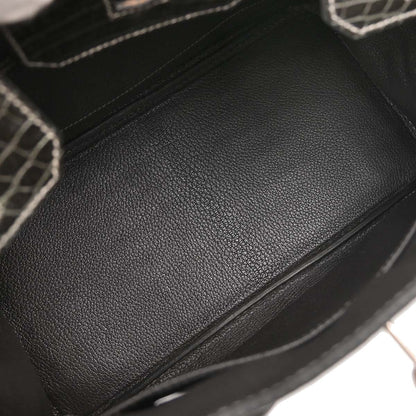 Hermes * Gris Fonce Niloticus Birkin 30 Handbag