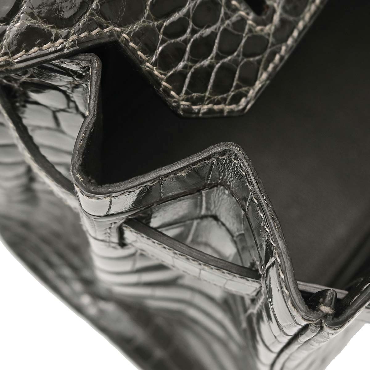 Hermes * Gris Fonce Niloticus Birkin 30 Handbag