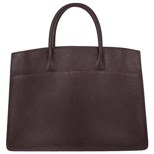 Hermes Havane Chevre Coromandel White Bus GM Tote Bag