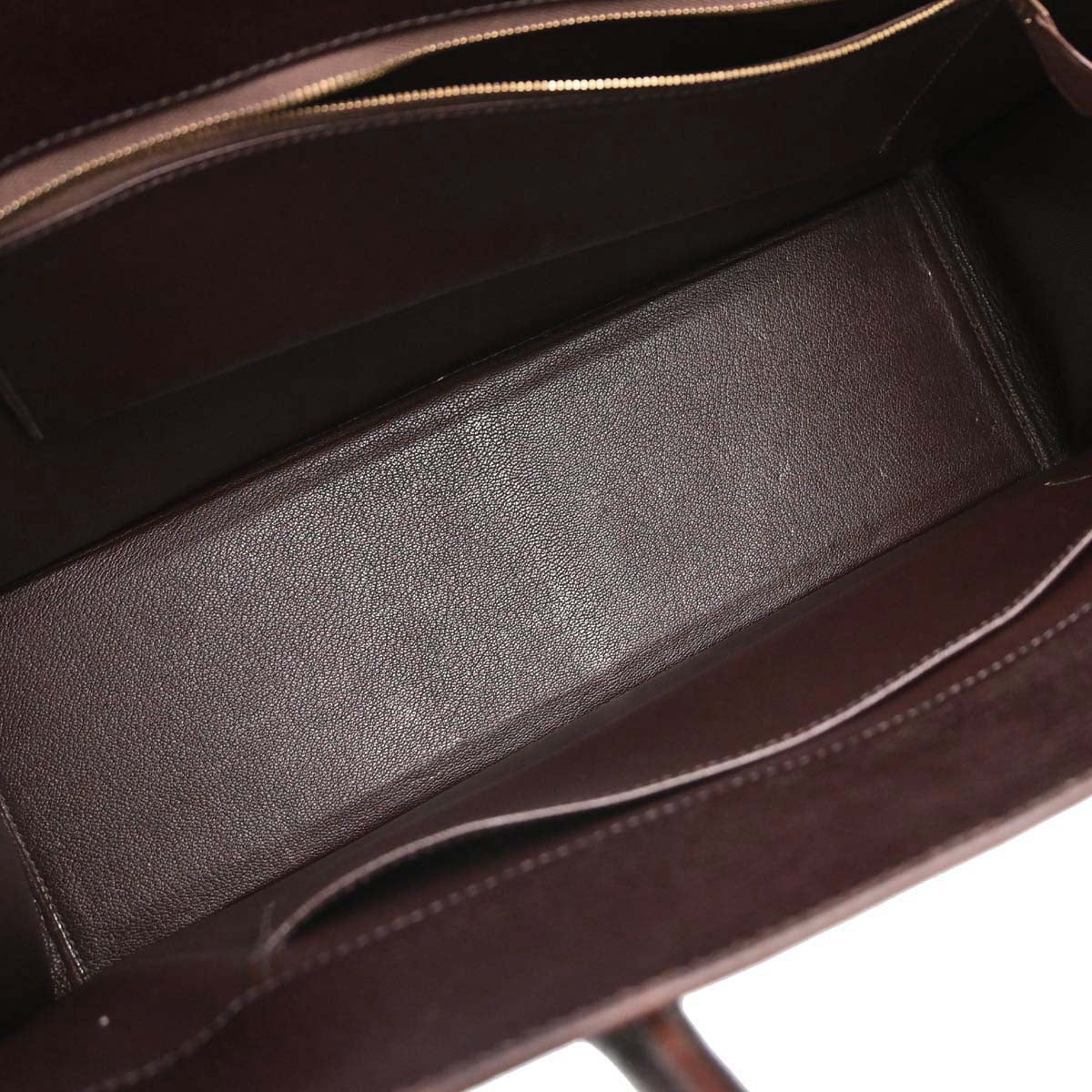 Hermes Havane Chevre Coromandel White Bus GM Tote Bag