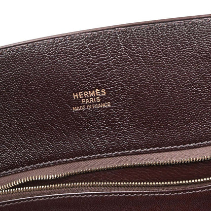 Hermes Havane Chevre Coromandel White Bus GM Tote Bag