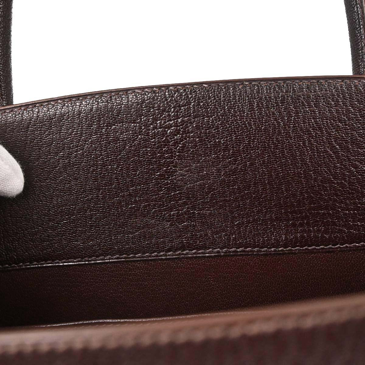 Hermes Havane Chevre Coromandel White Bus GM Tote Bag