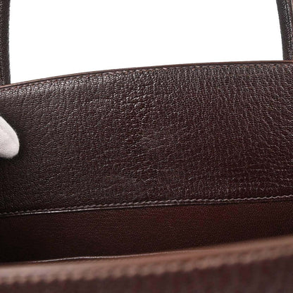 Hermes Havane Chevre Coromandel White Bus GM Tote Bag