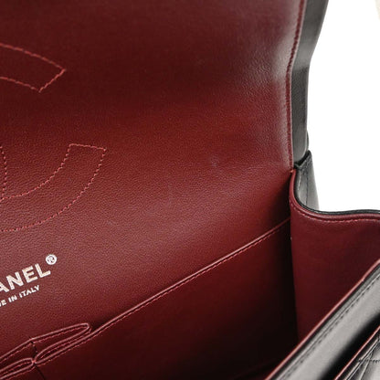 Chanel 2012 Black Lambskin Jumbo Classic Double Flap Shoulder Bag