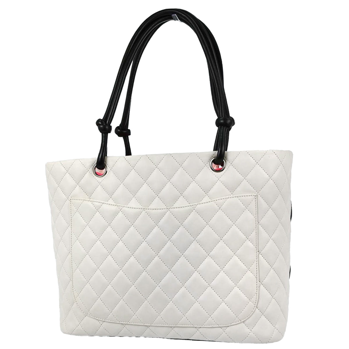 Chanel 2005-2006 White Calfskin Cambon Ligne Tote Handbag