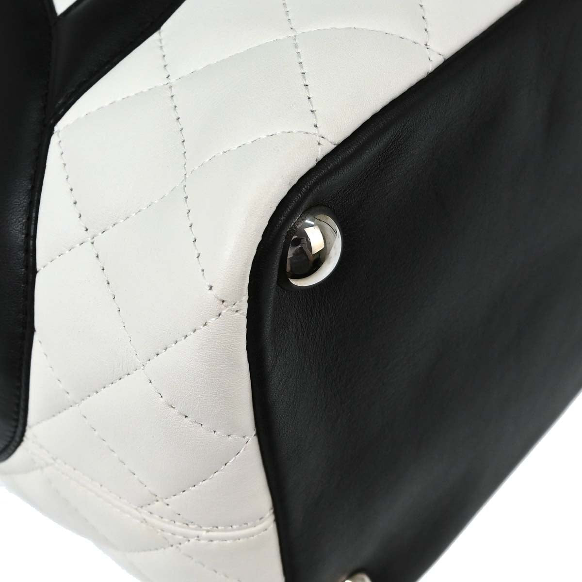Chanel 2005-2006 White Calfskin Cambon Ligne Tote Handbag