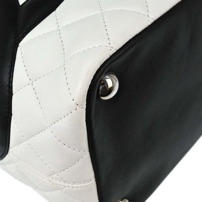 Chanel 2005-2006 White Calfskin Cambon Ligne Tote Handbag