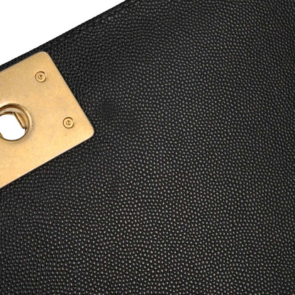 Boy Chanel Black Caviar Skin Medium Shoulder Bag