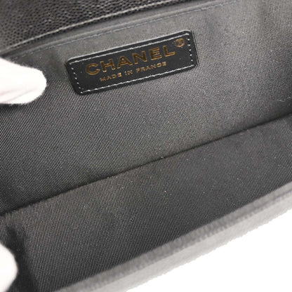 Boy Chanel Black Caviar Skin Medium Shoulder Bag