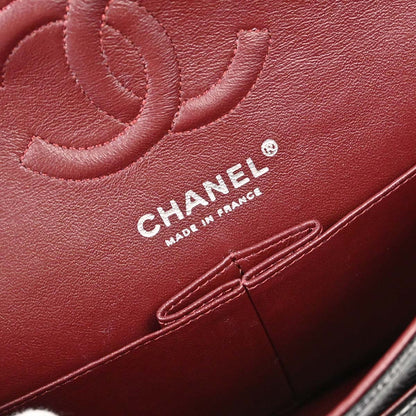 Chanel 2012 Black Caviar Skin Small Classic Double Flap Shoulder Bag