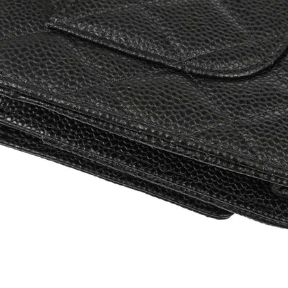 Chanel Black Caviar Skin Classic WOC Wallet on Chain Shoulder Bag