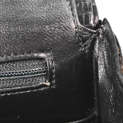 Chanel * Black Lizard Small Classic Double Flap Shoulder Bag