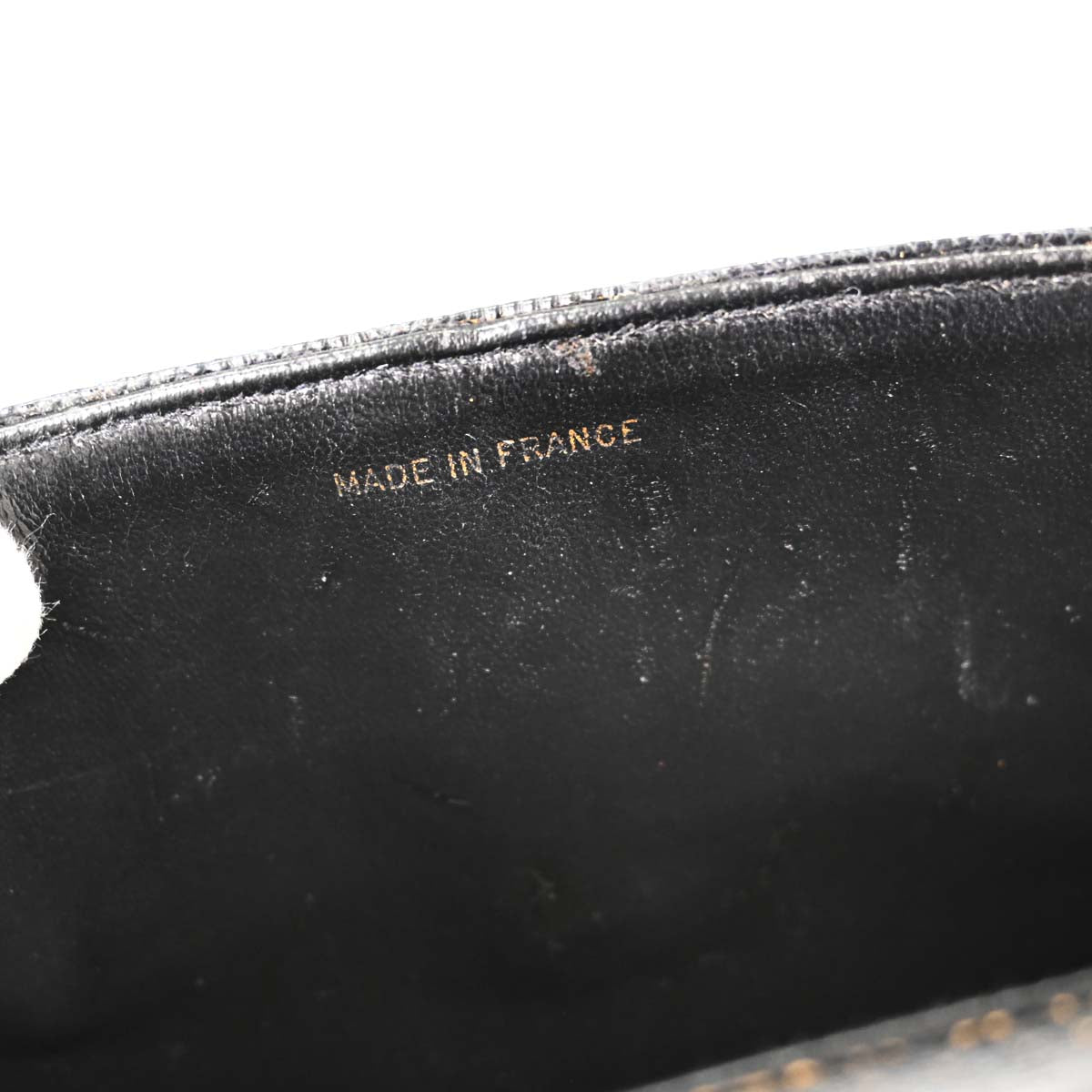 Chanel * Black Lizard Small Classic Double Flap Shoulder Bag