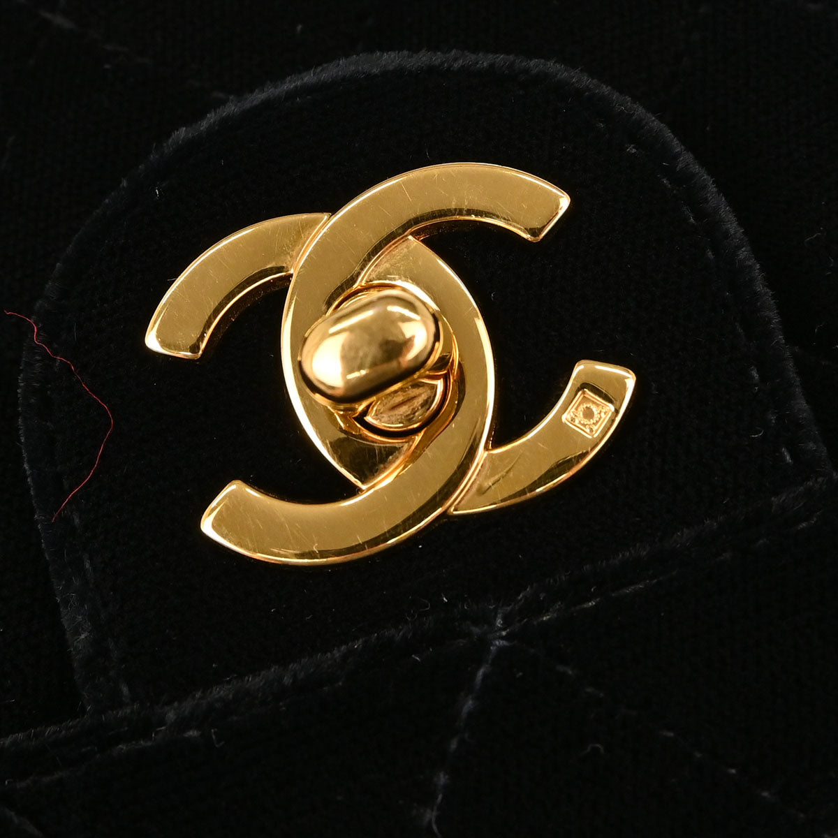 Chanel 1994-1996 Black Velvet Mini Classic Square Flap Shoulder Bag 17
