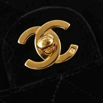 Chanel 1994-1996 Black Velvet Mini Classic Square Flap Shoulder Bag 17