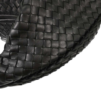 Bottega Veneta Black Lambskin Intrecciato Hobo Handbag
