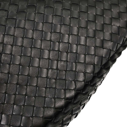 Bottega Veneta Black Lambskin Intrecciato Hobo Handbag