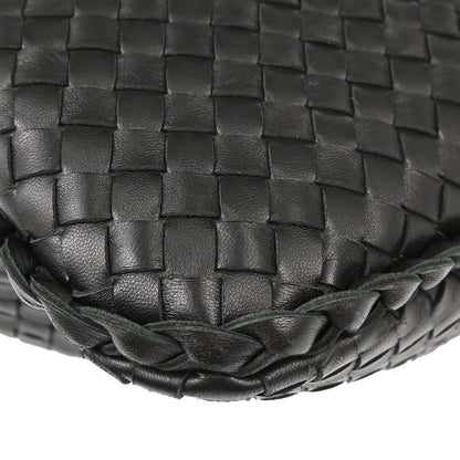 Bottega Veneta Black Lambskin Intrecciato Hobo Handbag