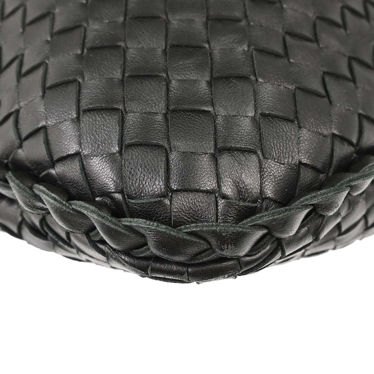 Bottega Veneta Black Lambskin Intrecciato Hobo Handbag