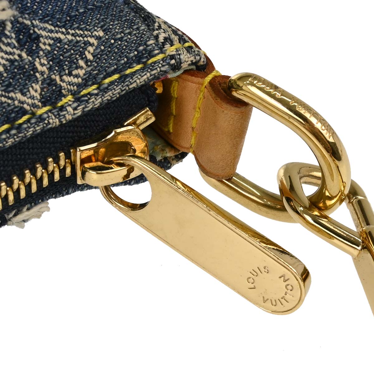 Louis Vuitton Blue Monogram Denim Patchwork Pouchy Handbag M95382