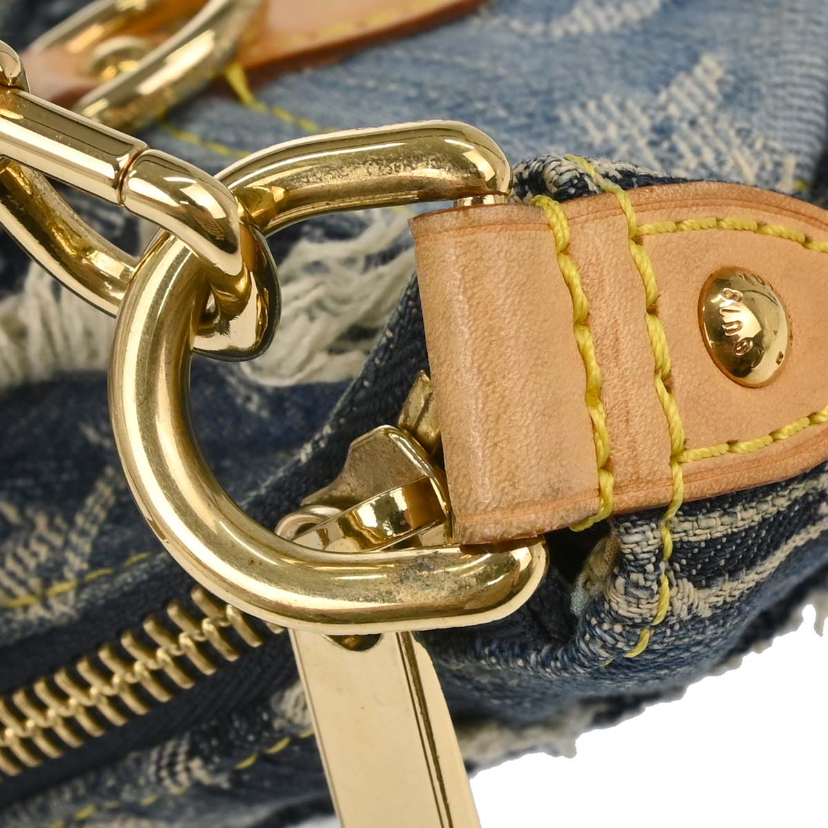 Louis Vuitton Blue Monogram Denim Patchwork Pouchy Handbag M95382