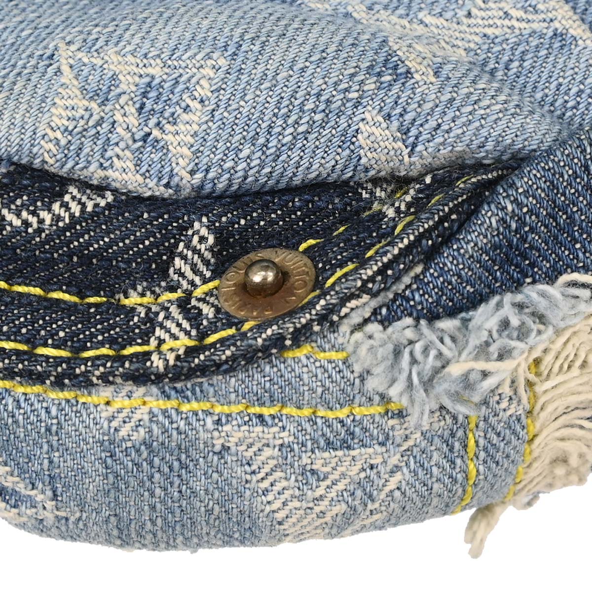 Louis Vuitton Blue Monogram Denim Patchwork Pouchy Handbag M95382