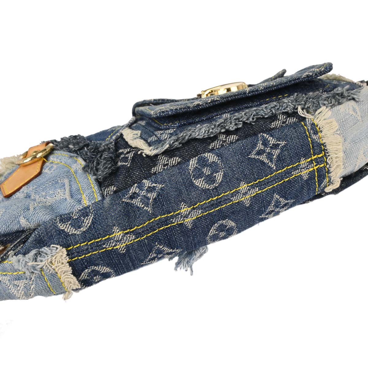 Louis Vuitton Blue Monogram Denim Patchwork Pouchy Handbag M95382