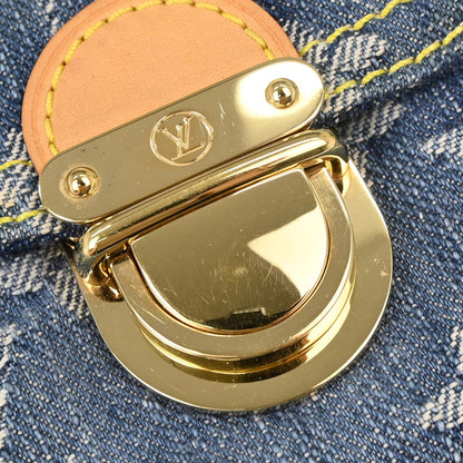 Louis Vuitton Blue Monogram Denim Patchwork Pouchy Handbag M95382
