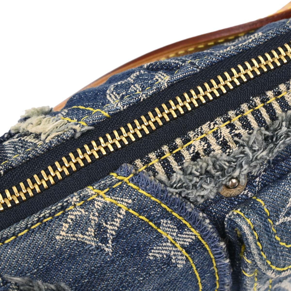 Louis Vuitton Blue Monogram Denim Patchwork Pouchy Handbag M95382