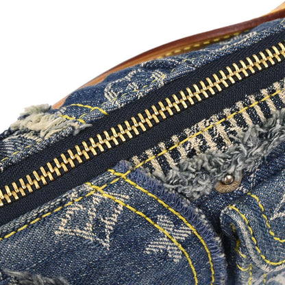 Louis Vuitton Blue Monogram Denim Patchwork Pouchy Handbag M95382