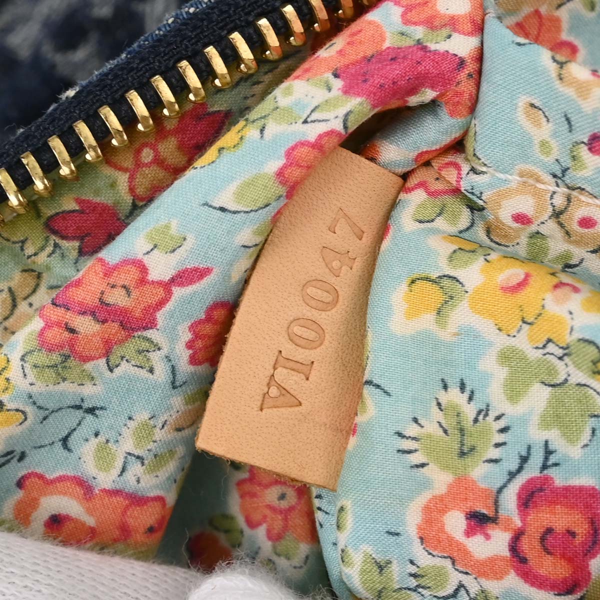 Louis Vuitton Blue Monogram Denim Patchwork Pouchy Handbag M95382