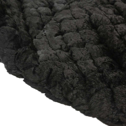 Chanel Black Lapin Fur Tote Handbag