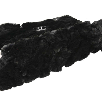 Chanel Black Lapin Fur Tote Handbag