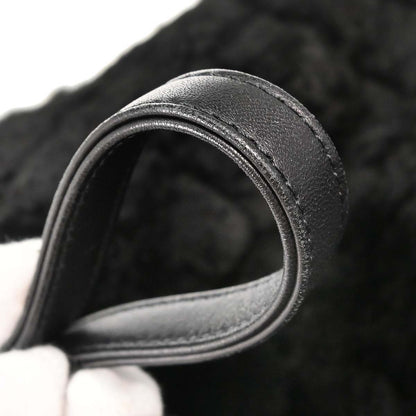Chanel Black Lapin Fur Tote Handbag