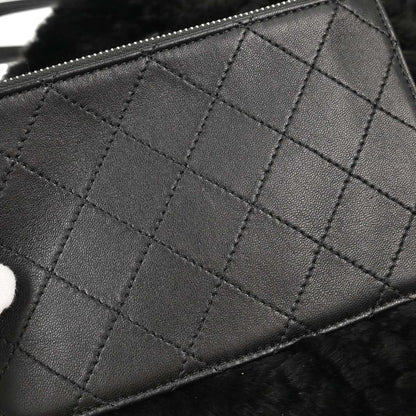 Chanel Black Lapin Fur Tote Handbag