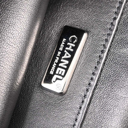Chanel Black Lapin Fur Tote Handbag