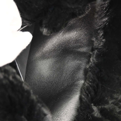 Chanel Black Lapin Fur Tote Handbag