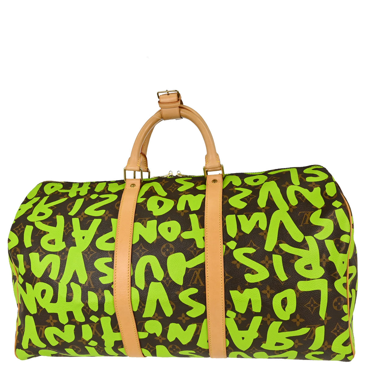 Louis Vuitton Green Monogram Graffiti Keepall 50 Duffle Bag M93700