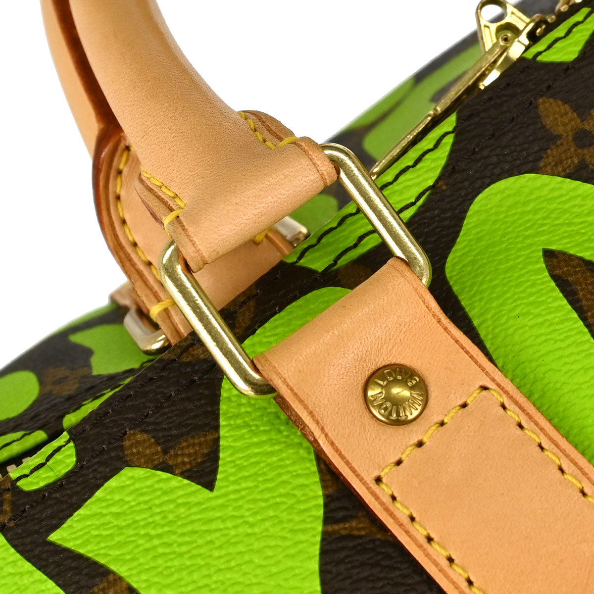 Louis Vuitton Green Monogram Graffiti Keepall 50 Duffle Bag M93700