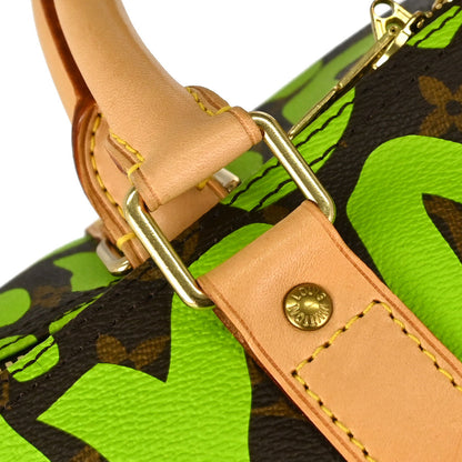 Louis Vuitton Green Monogram Graffiti Keepall 50 Duffle Bag M93700