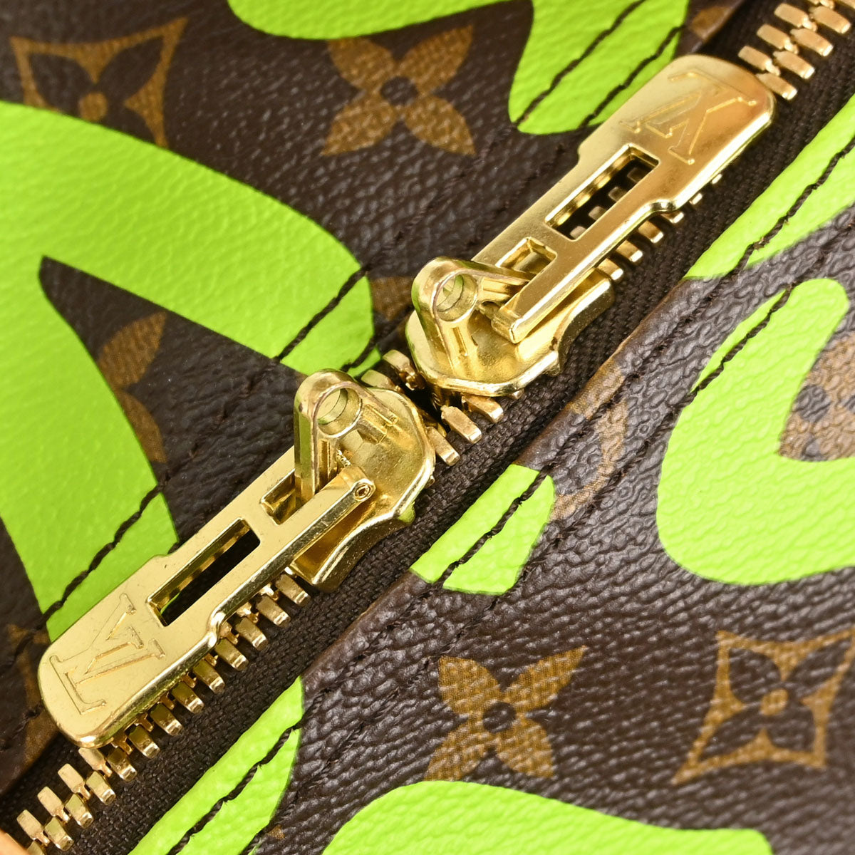 Louis Vuitton Green Monogram Graffiti Keepall 50 Duffle Bag M93700