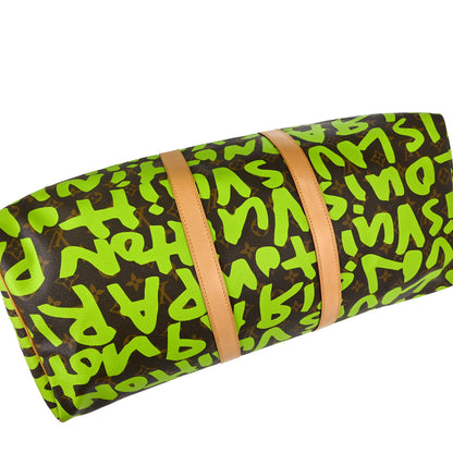 Louis Vuitton Green Monogram Graffiti Keepall 50 Duffle Bag M93700