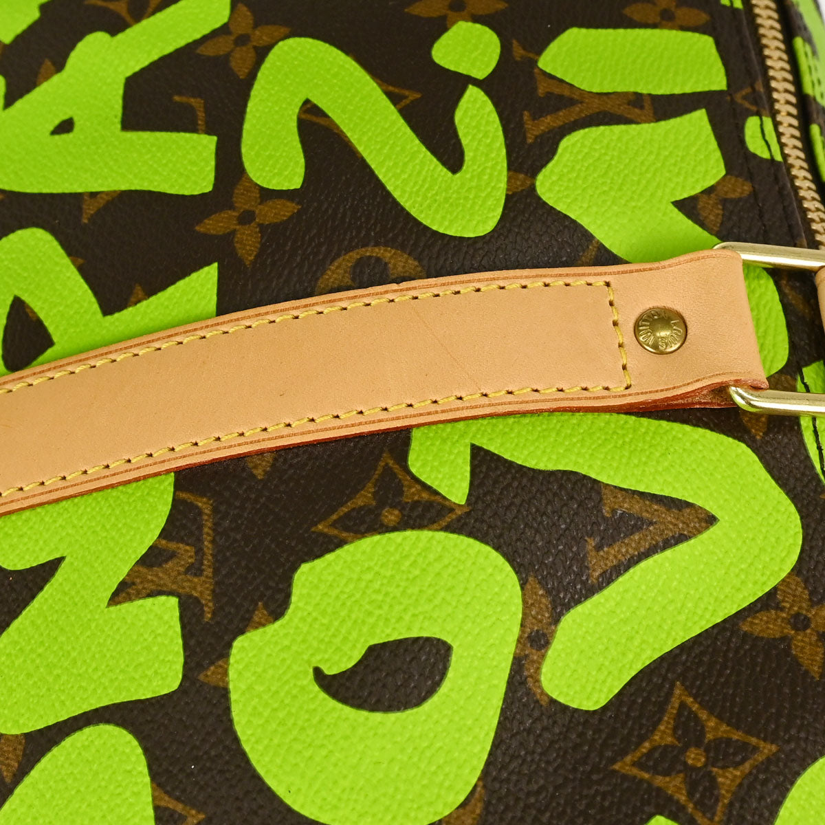 Louis Vuitton Green Monogram Graffiti Keepall 50 Duffle Bag M93700