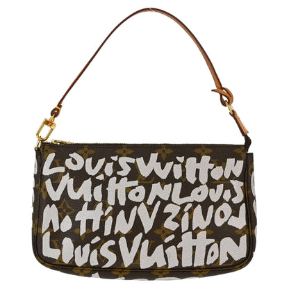 Louis Vuitton White Graffiti Pochette Accessoires Handbag M92192