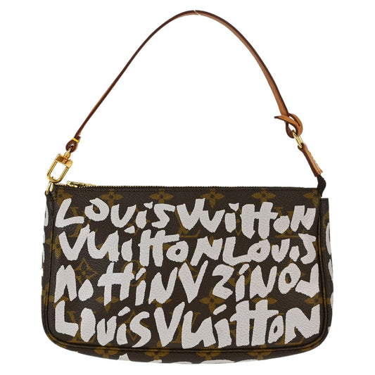 Louis Vuitton White Graffiti Pochette Accessoires Handbag M92192